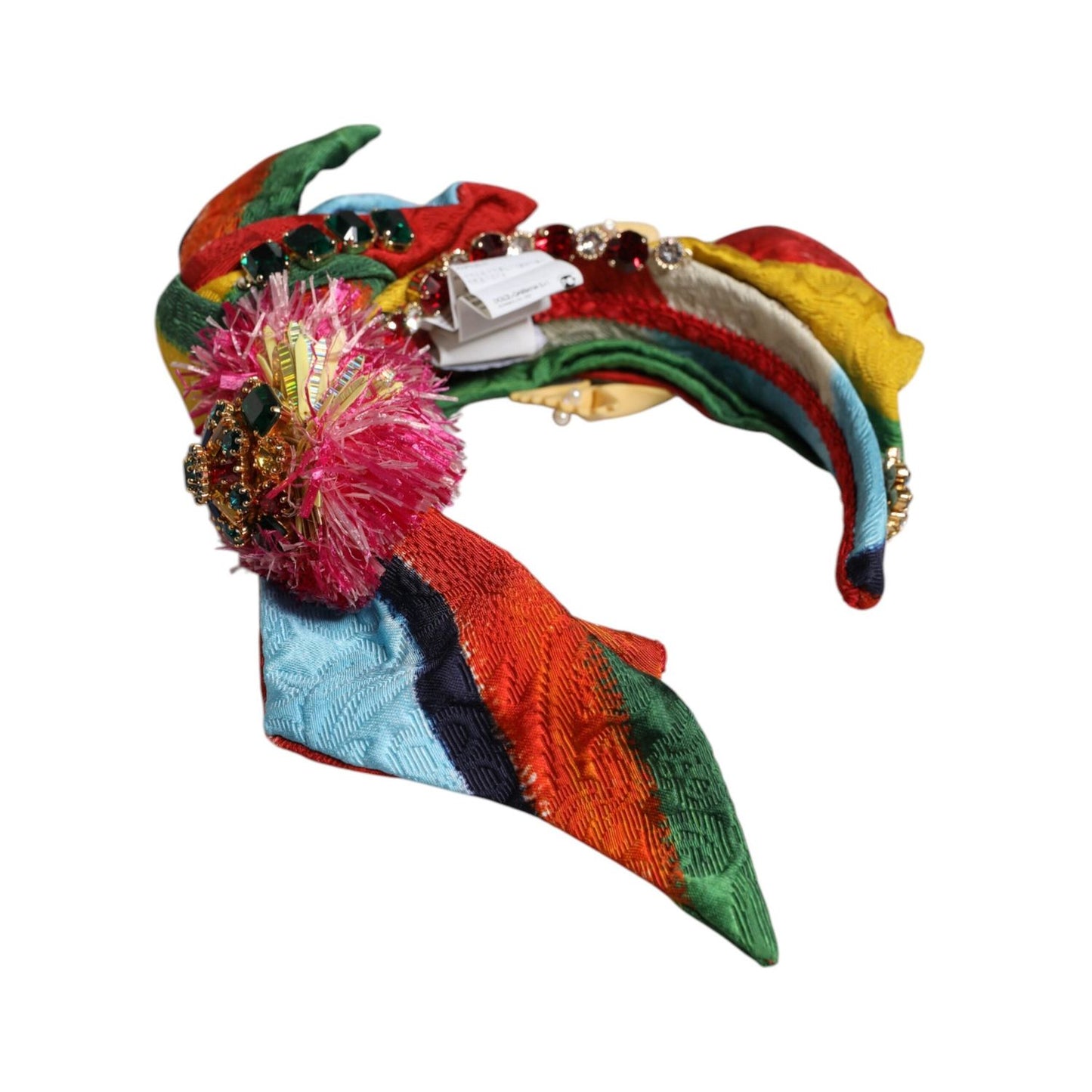 Dolce & Gabbana Multicolor Floral Crystal Embellished Diadem Headband SMY10565