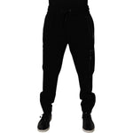 Dolce & Gabbana Black Wool Stretch Jogger Pants PAN75267-50