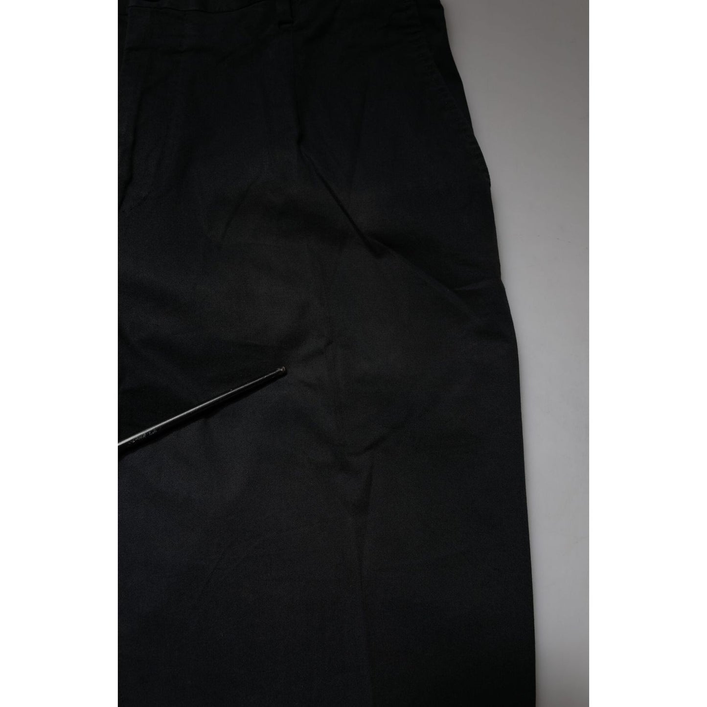 Dolce & Gabbana Black Cotton Stretch Skinny Dress Formal Pants PAN76115-48