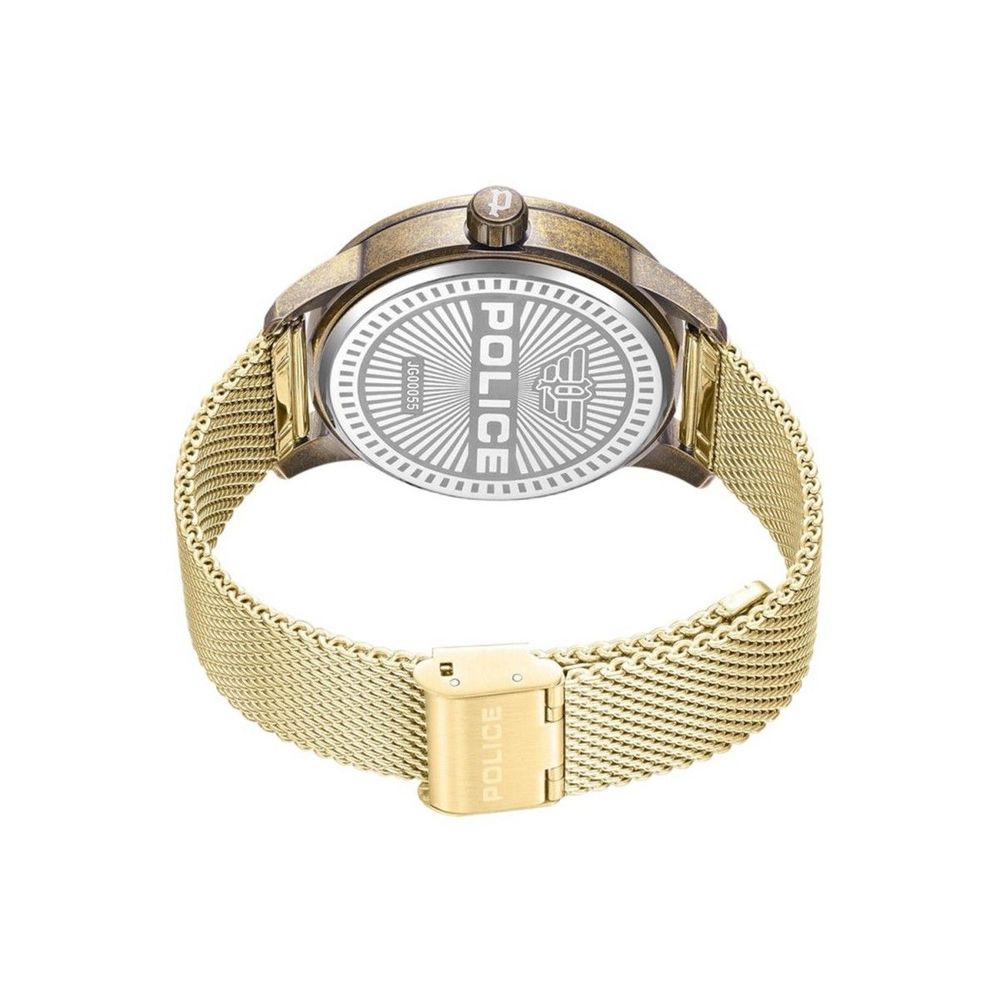 Police Gold Stainless Steel Dress Watch