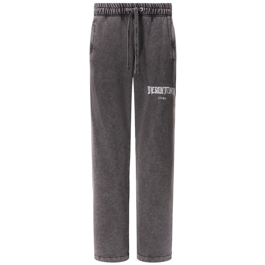 Diego Venturino Gray Cotton Men Trouser