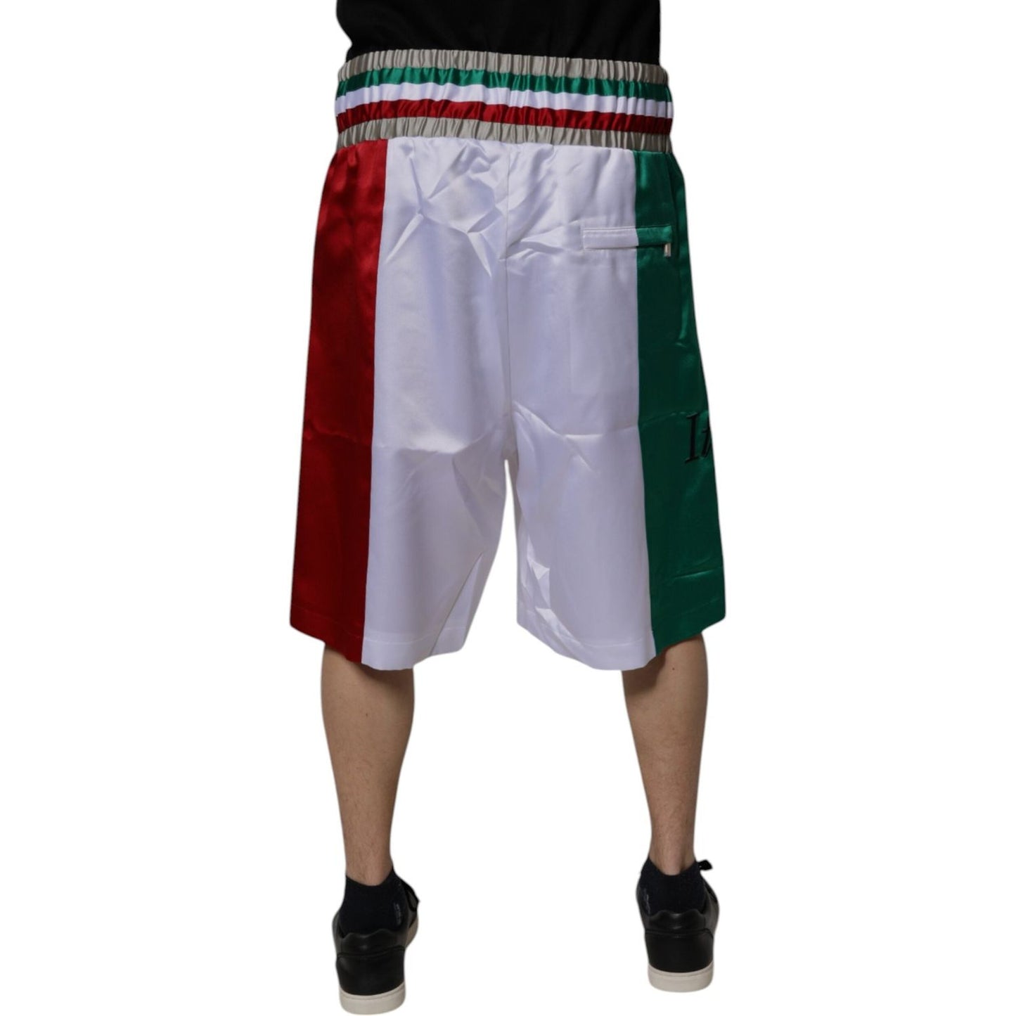 Dolce & Gabbana Multicolor Italia Polyester Bermuda Shorts PAN75251-50