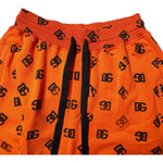 Dolce & Gabbana Orange Logo Monogram Cotton Bermuda Shorts PAN76178-48