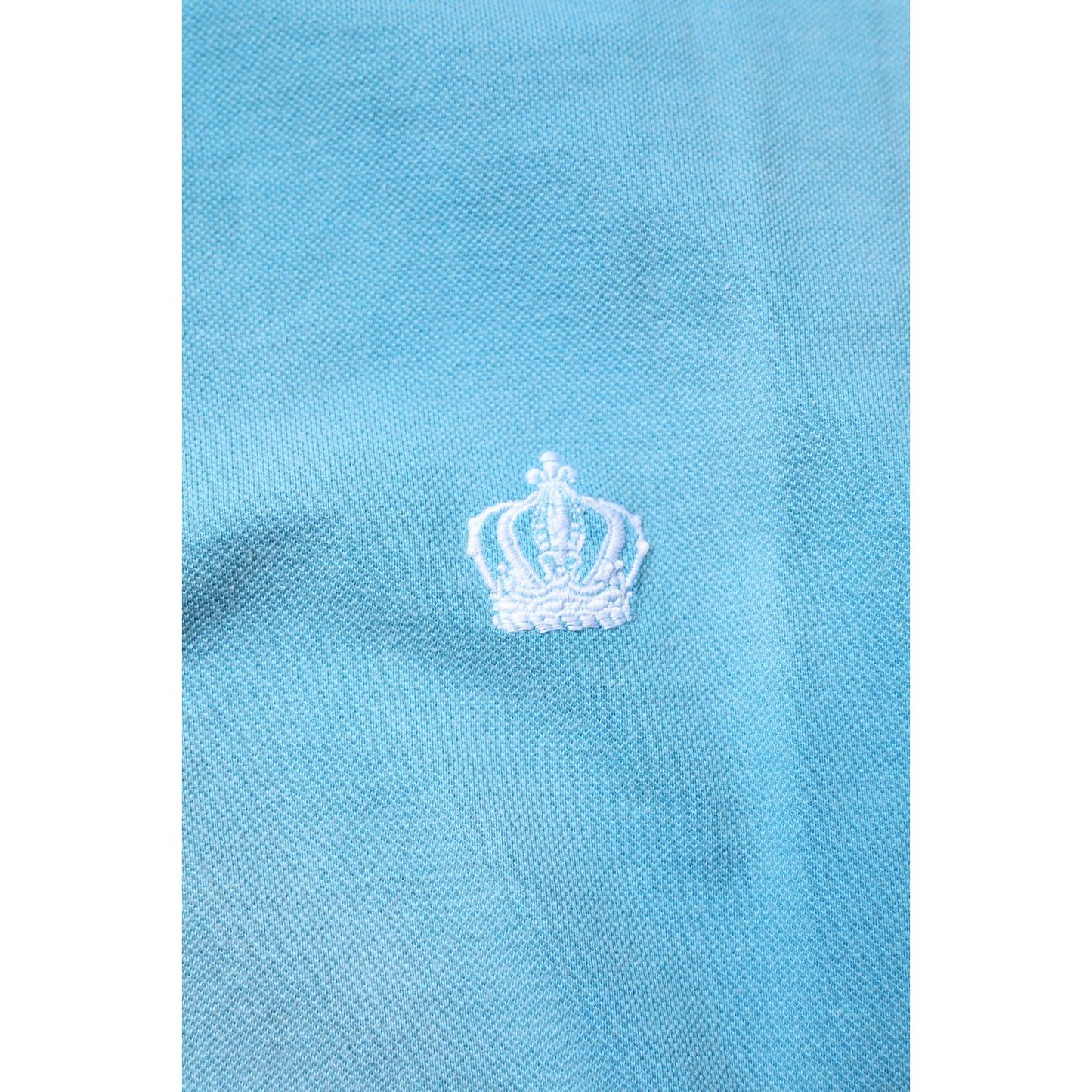 Dolce & Gabbana Blue Cotton Crown Collared Men Polo T-shirt TSH90007-46