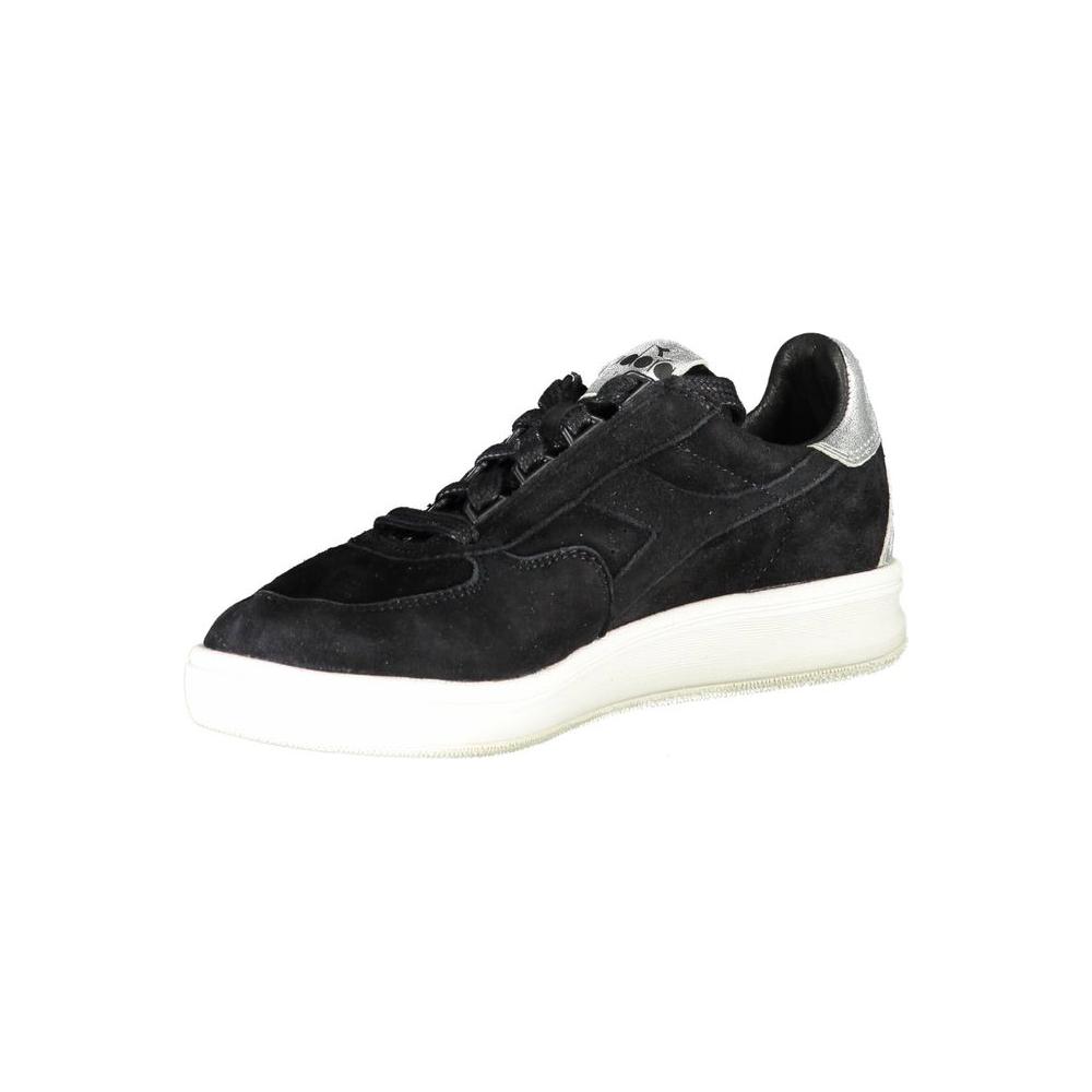 Diadora Black Leather Women Sneaker Diadora Beige