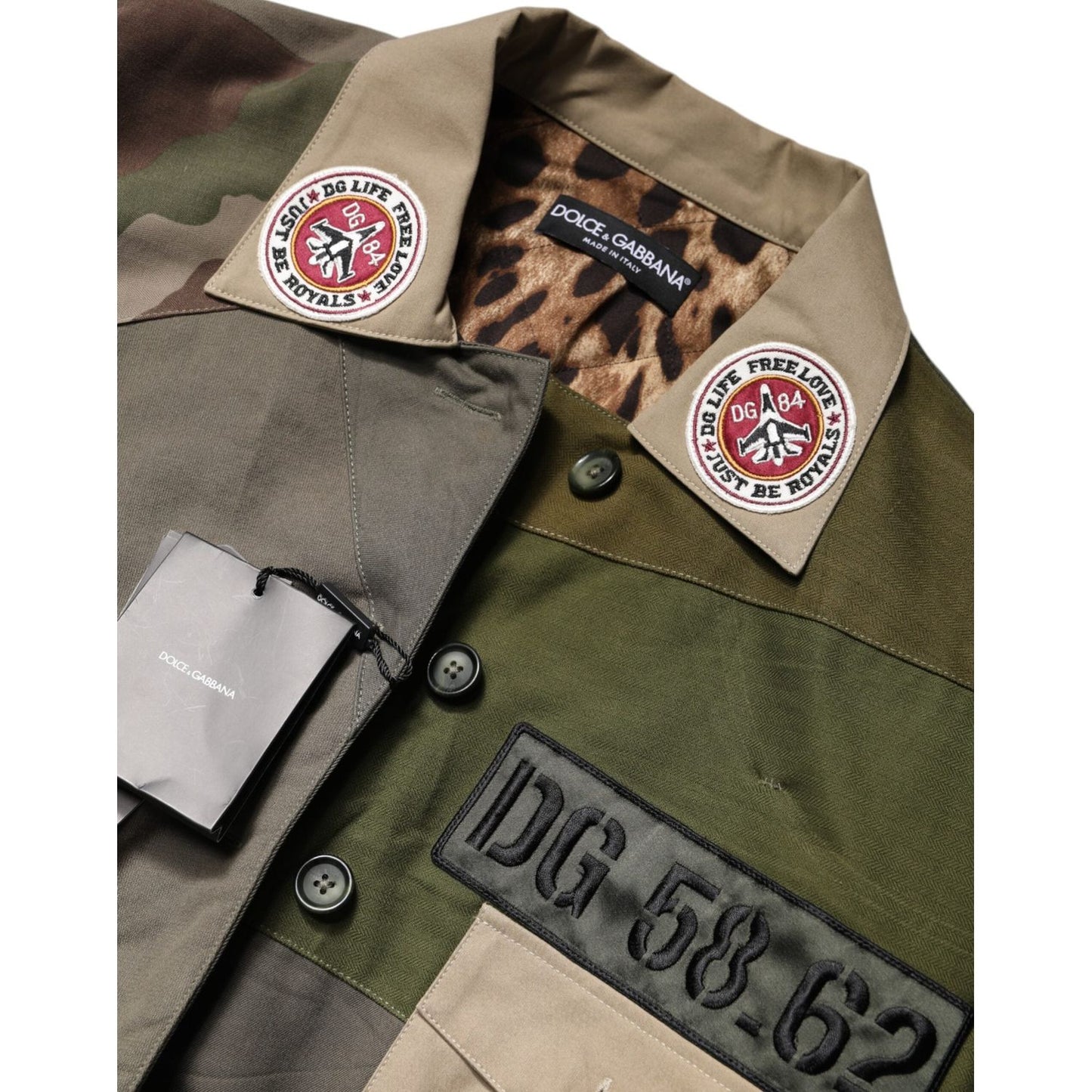 Dolce & Gabbana Military Green Cotton Button Down Jacket TSH90087-36