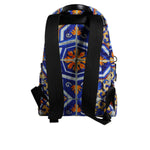 Dolce & Gabbana Multicolor Majolica Print Nylon Travel Backpack Bag