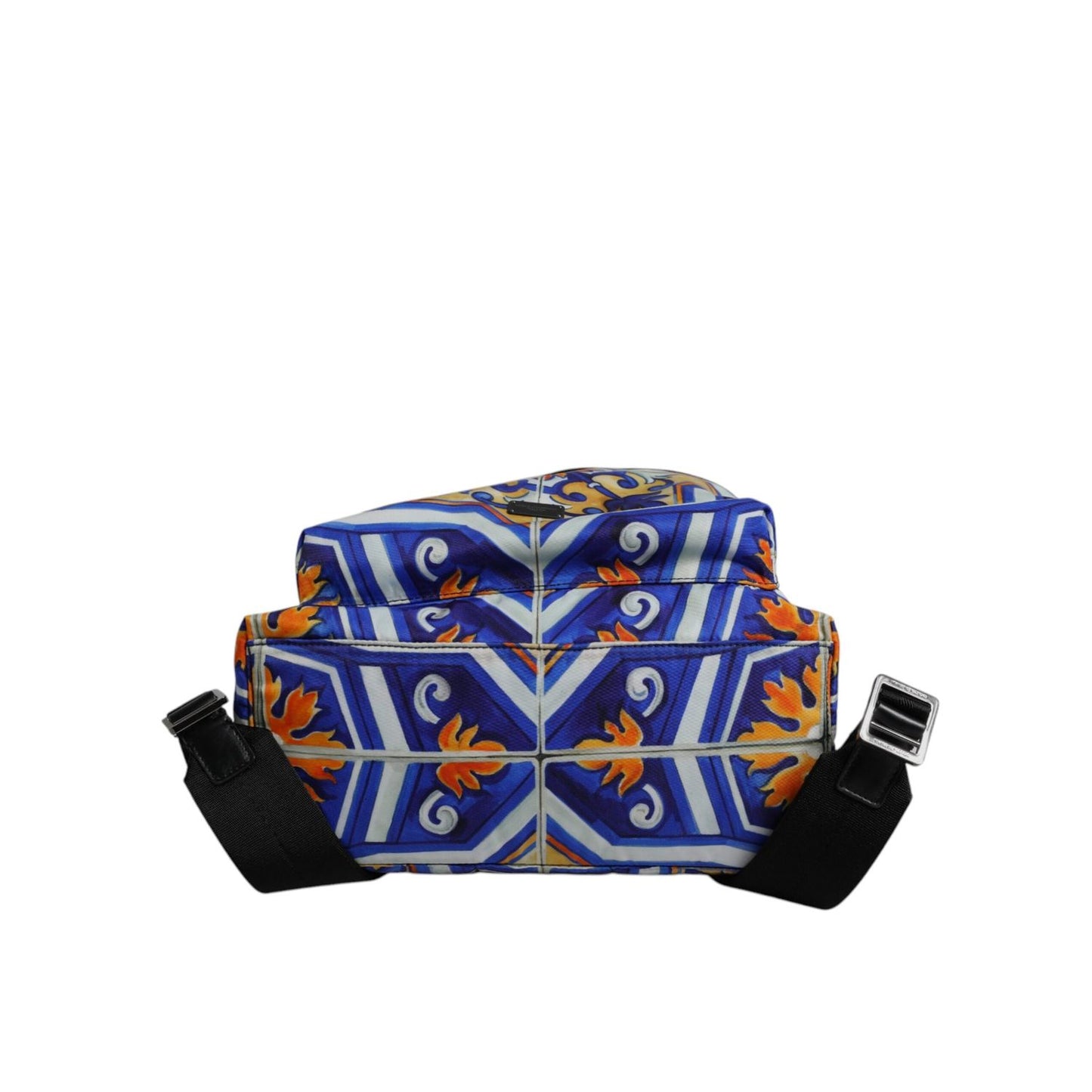 Dolce & Gabbana Multicolor Majolica Print Nylon Travel Backpack Bag