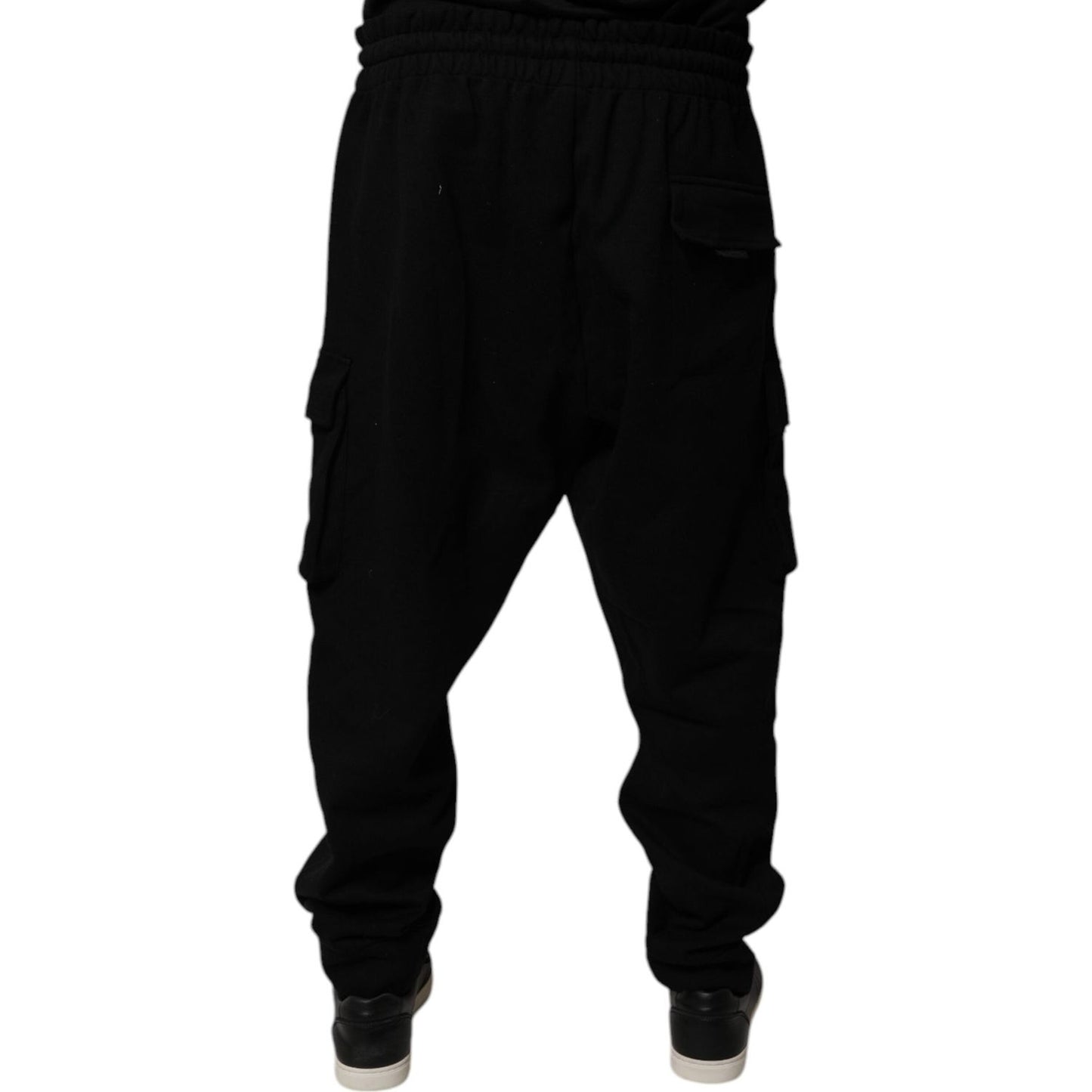 Dolce & Gabbana Black Cotton Jogger Cargo Sweatpants Pants PAN75221-60