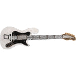 Dolce & Gabbana Gold Brass Logo Beaded Guitar Pin Brooch