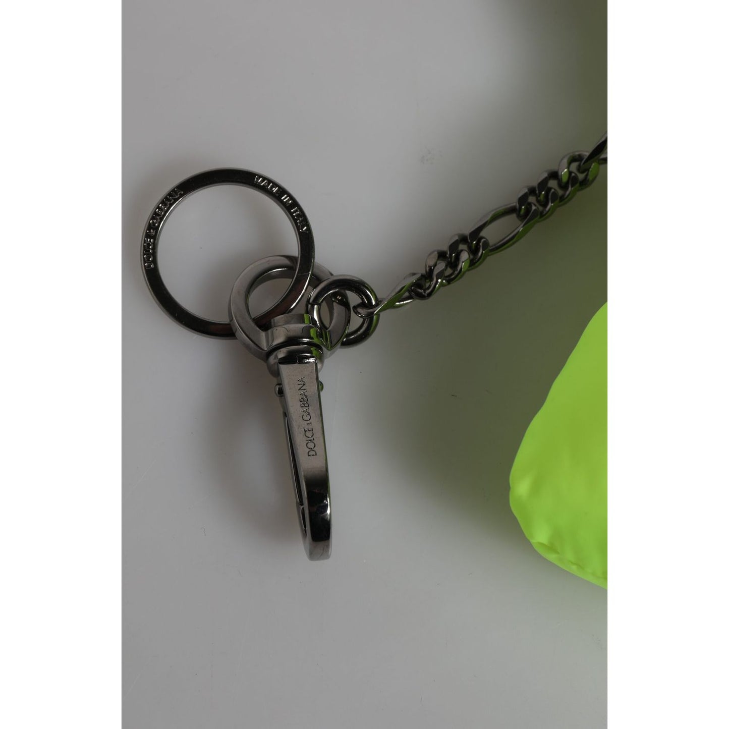 Dolce & Gabbana Green Bear Embroidered Logo Keychain Clasp Keyring SMY10650