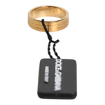 Dolce & Gabbana Gold Tone Brass Red Crystal DG Logo Ring SMY10629-56