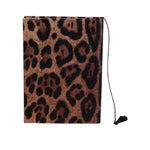 Dolce & Gabbana Brown Black Polyester Leopard Logo Print Small Notebook SMY10588