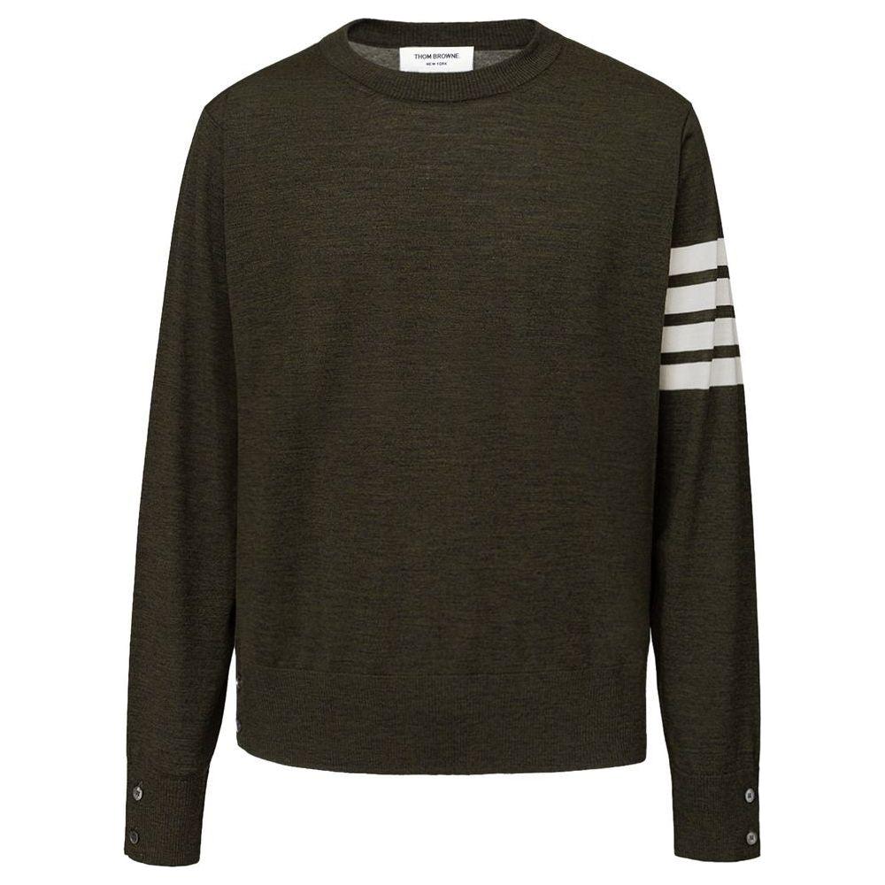 Thom Browne Green Wool Sweater Thom Browne Dark Slate Gray
