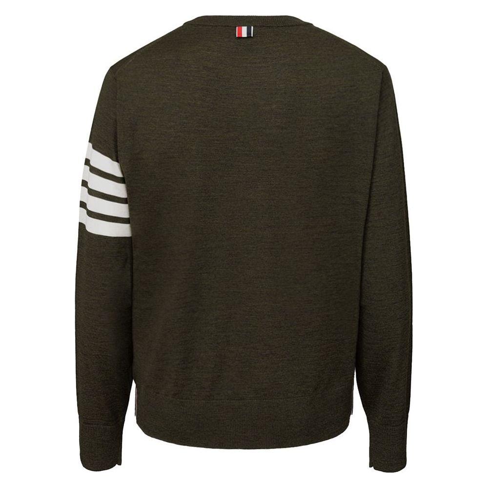 Thom Browne Green Wool Sweater Thom Browne Dark Slate Gray