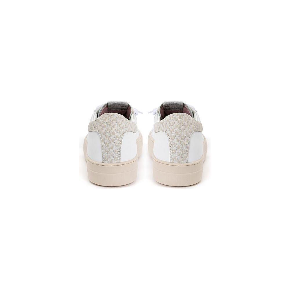 P448 White Leather Sneakers Elegant Casual Footwear P448 Light Gray