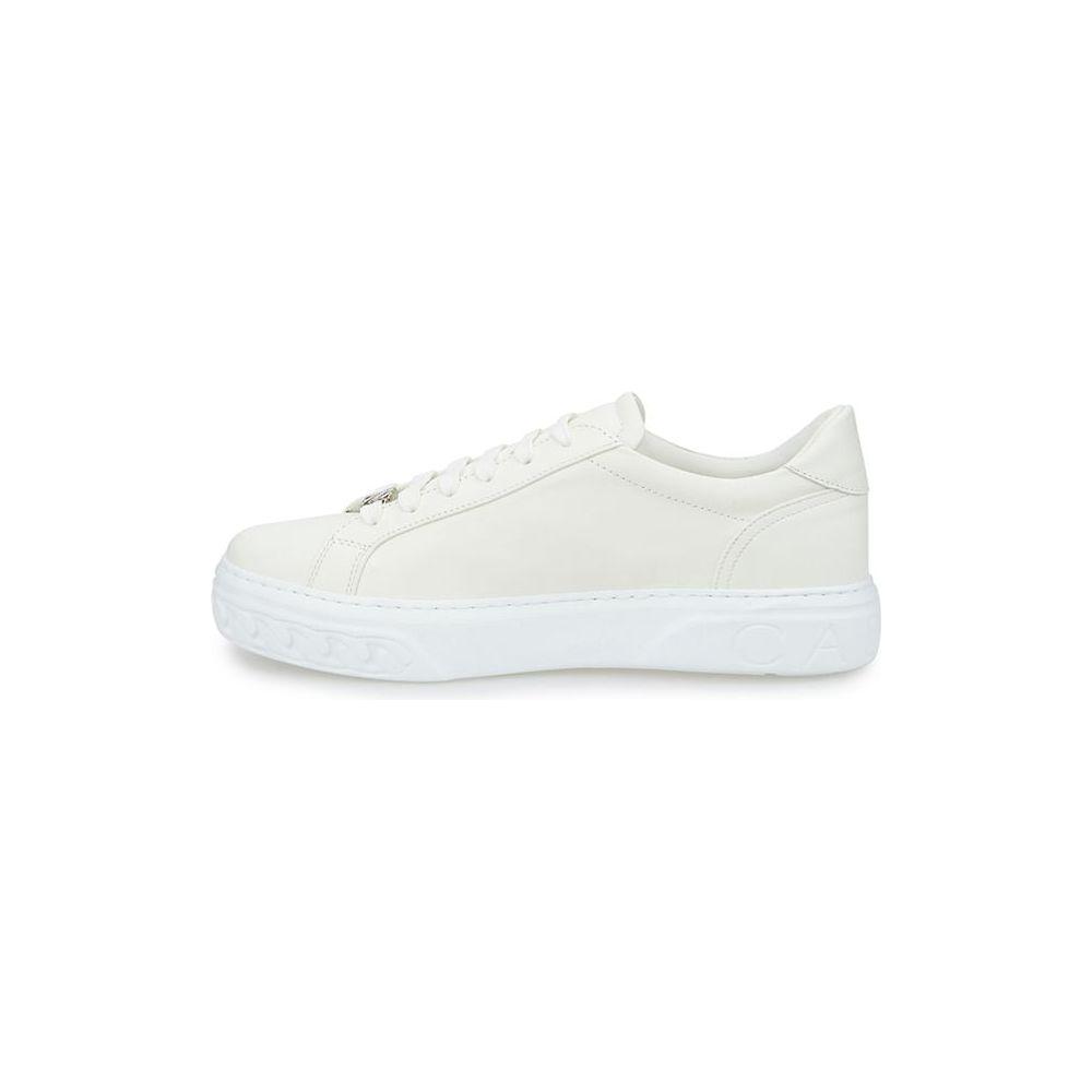 Casadei Sleek White Leather Sneakers Casadei Lavender