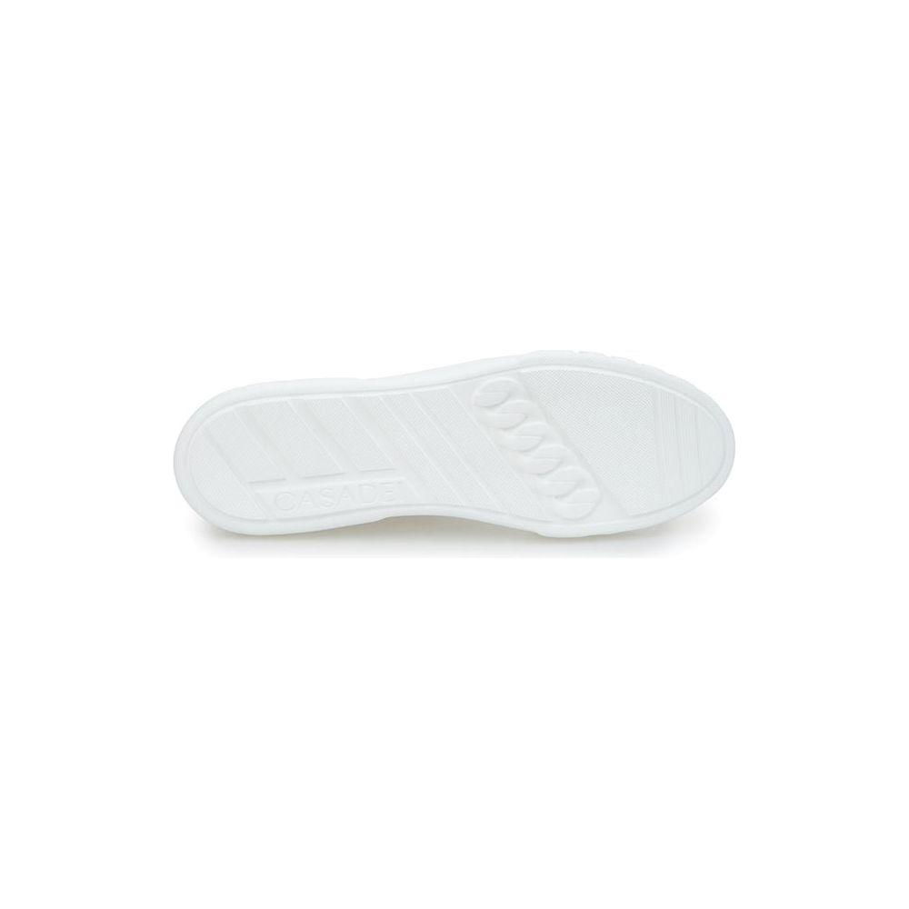 Casadei Sleek White Leather Sneakers Casadei Lavender