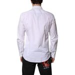 Dolce & Gabbana White Cotton Collared Dress Formal Shirt TSH878539-39