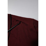Dolce & Gabbana Maroon Cashmere V-neck Men Pullover Sweater TSH85178-50