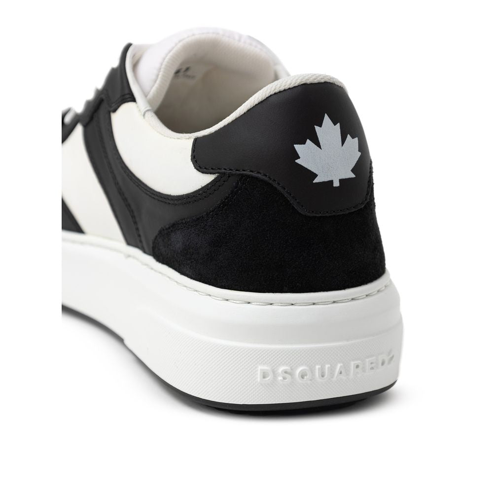 Dsquared² Black And White Leather Sneaker DS-915466620009954-EU39/US6