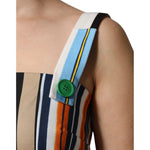 Dolce & Gabbana Multicolor Cotton Stripe Sleeveless Dress DR81656-36