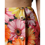 Dolce & Gabbana Multicolor Floral High Waist Mini Skirt SKI2127-36