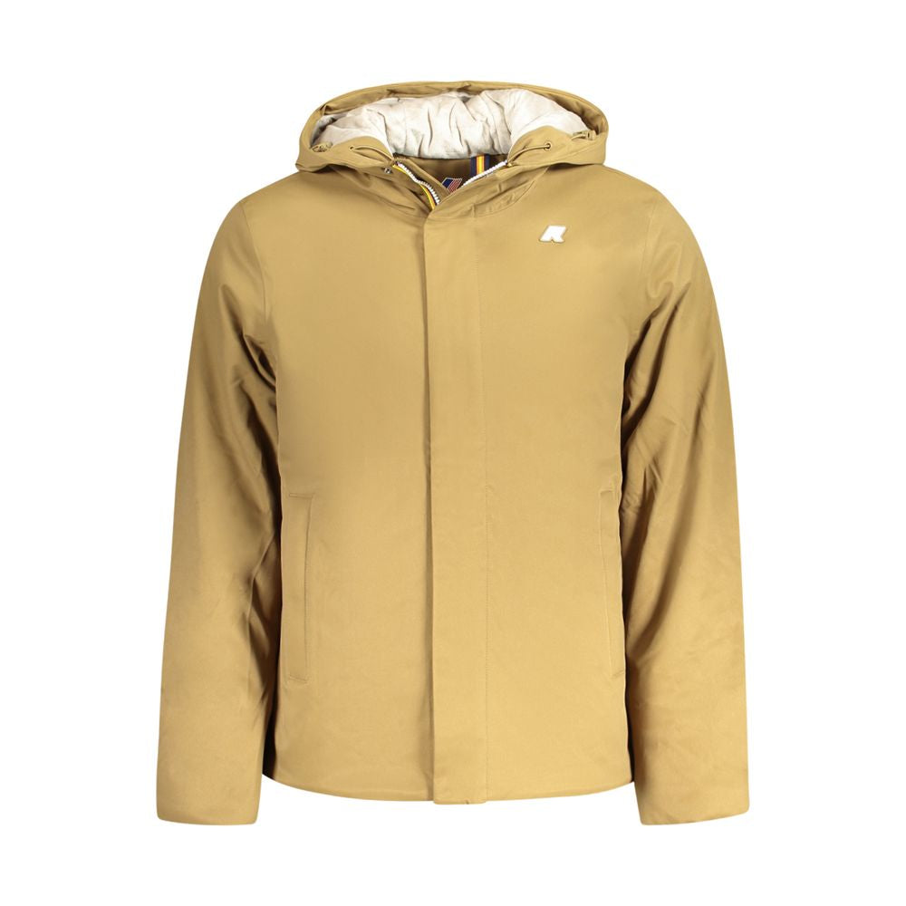 K-WAY Brown Polyester Men Jacket KW-34219-S