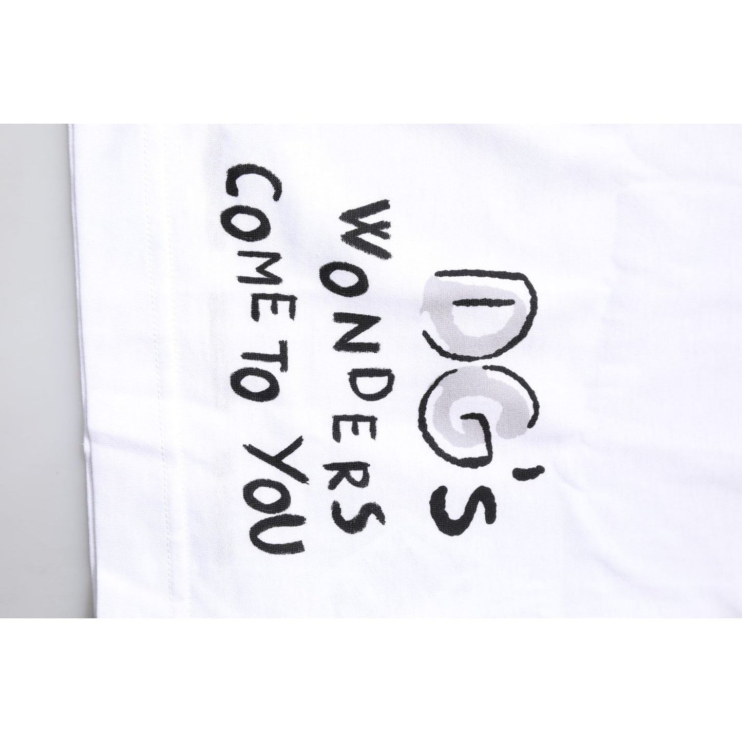 Dolce & Gabbana White Short-Sleeved Printed Jersey T-shirt