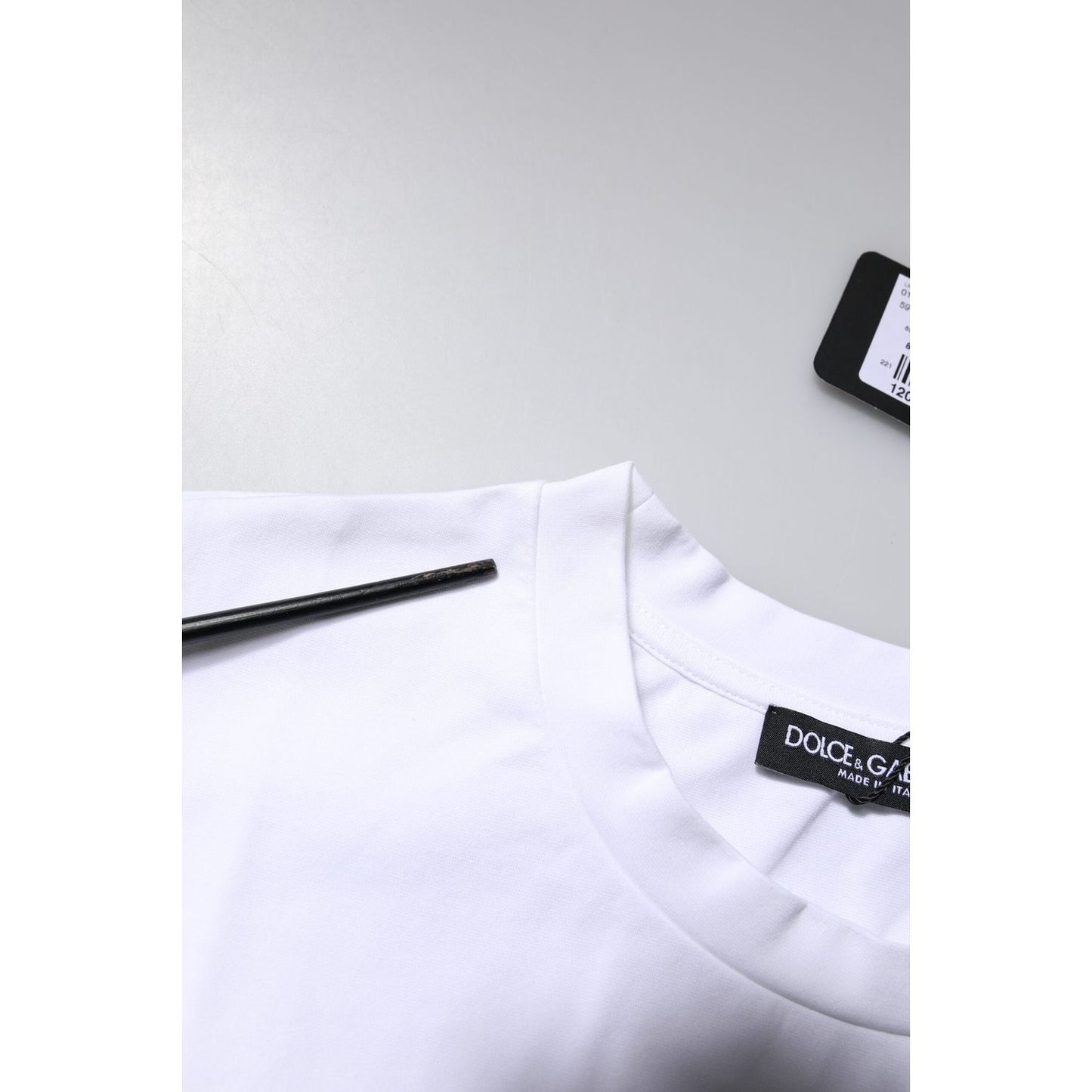 Dolce & Gabbana White Bellissima Cotton Crew Neck T-shirt TSH87039-38