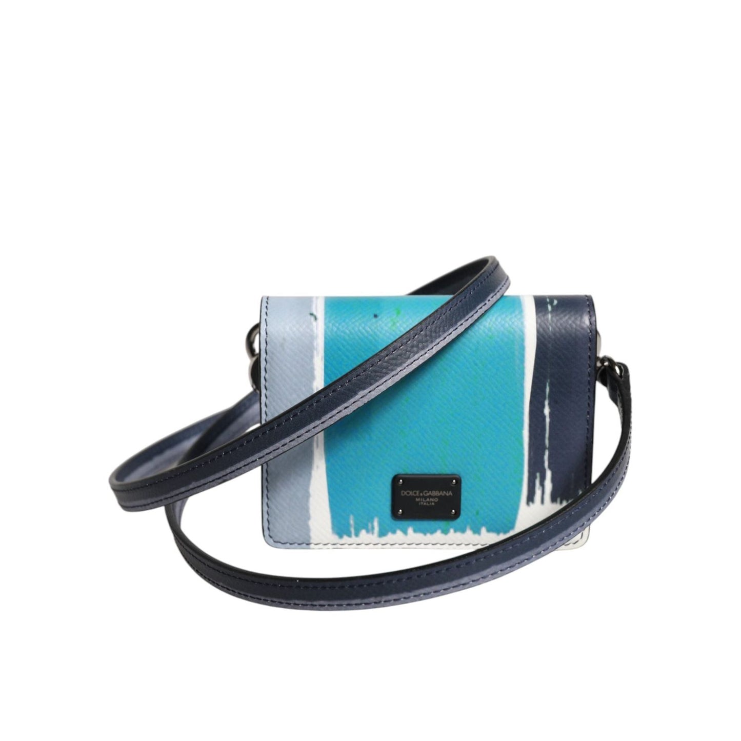 Dolce & Gabbana Multicolor Leather DG Logo Bifold Card Holder Wallet BAG4623