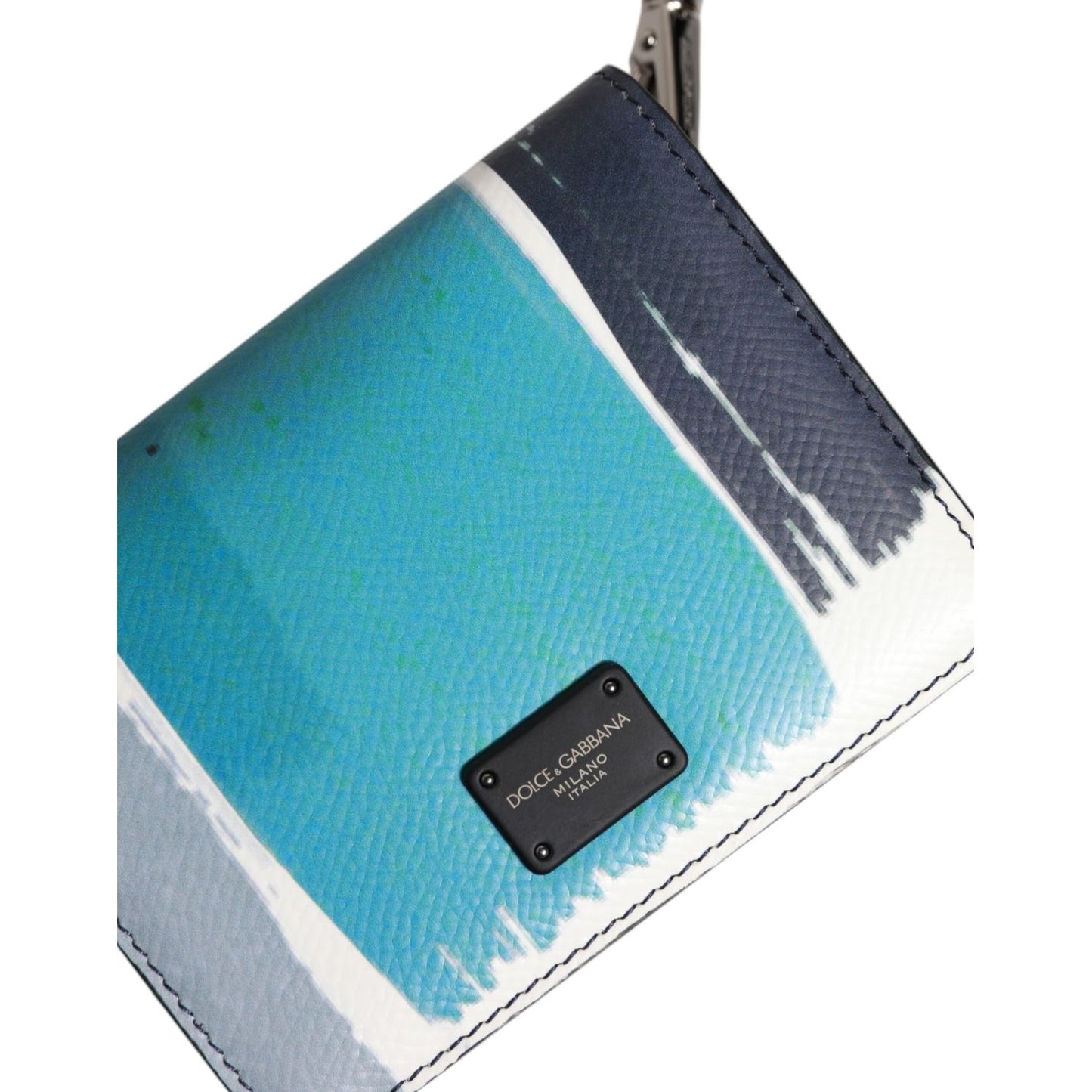Dolce & Gabbana Multicolor Leather DG Logo Bifold Card Holder Wallet BAG4623