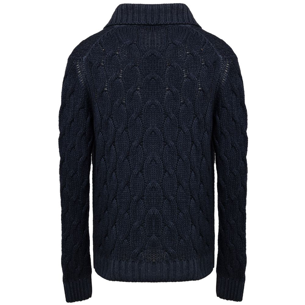 Cruciani Blue Cashmere Cardigan CR-8756673-IT50 | L