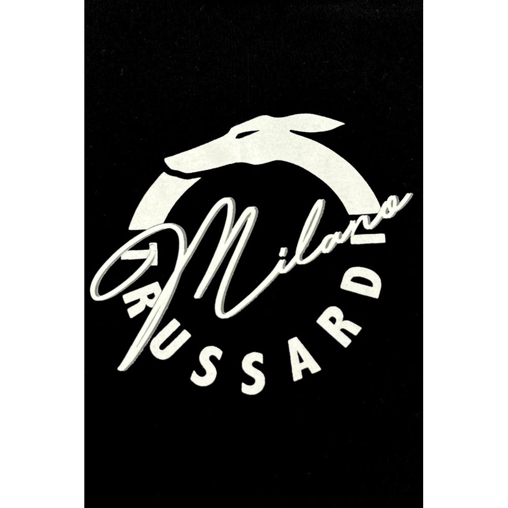 Trussardi Beachwear Black Cotton Men T-Shirt