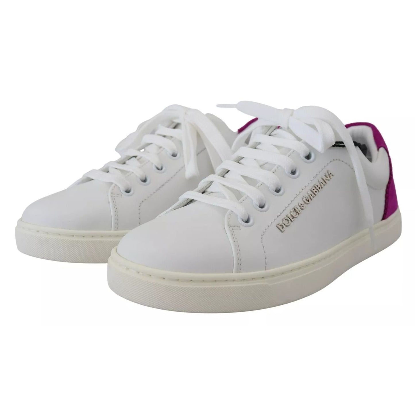 Dolce & Gabbana White Classic Sneakers Women Leather Shoes LA10164-35