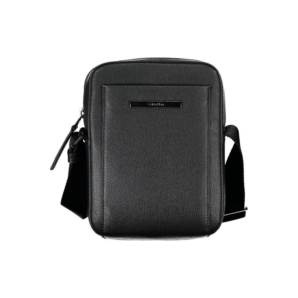 Calvin Klein Sleek Black Shoulder Bag with Logo Detail CA-27464