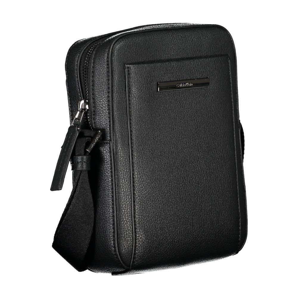 Calvin Klein Sleek Black Shoulder Bag with Logo Detail CA-27464