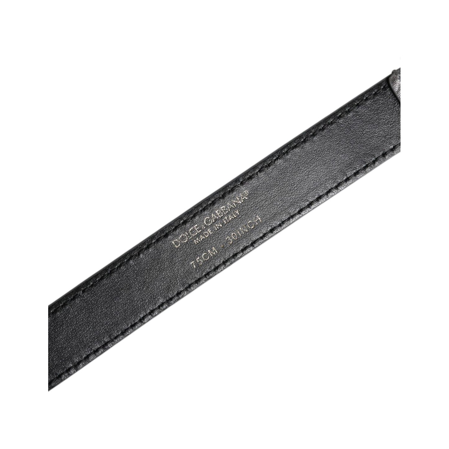 Dolce & Gabbana Silver Logo Engraved Metal Waist Buckle Belt WMB467-75