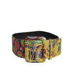 Dolce & Gabbana Multicolor Floral Jacquard Wide Waist Belt WMB487-75