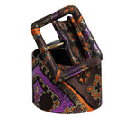 Dolce & Gabbana Multicolor Floral Jacquard Lurex Wide Waist Buckle Belt WMB491-75