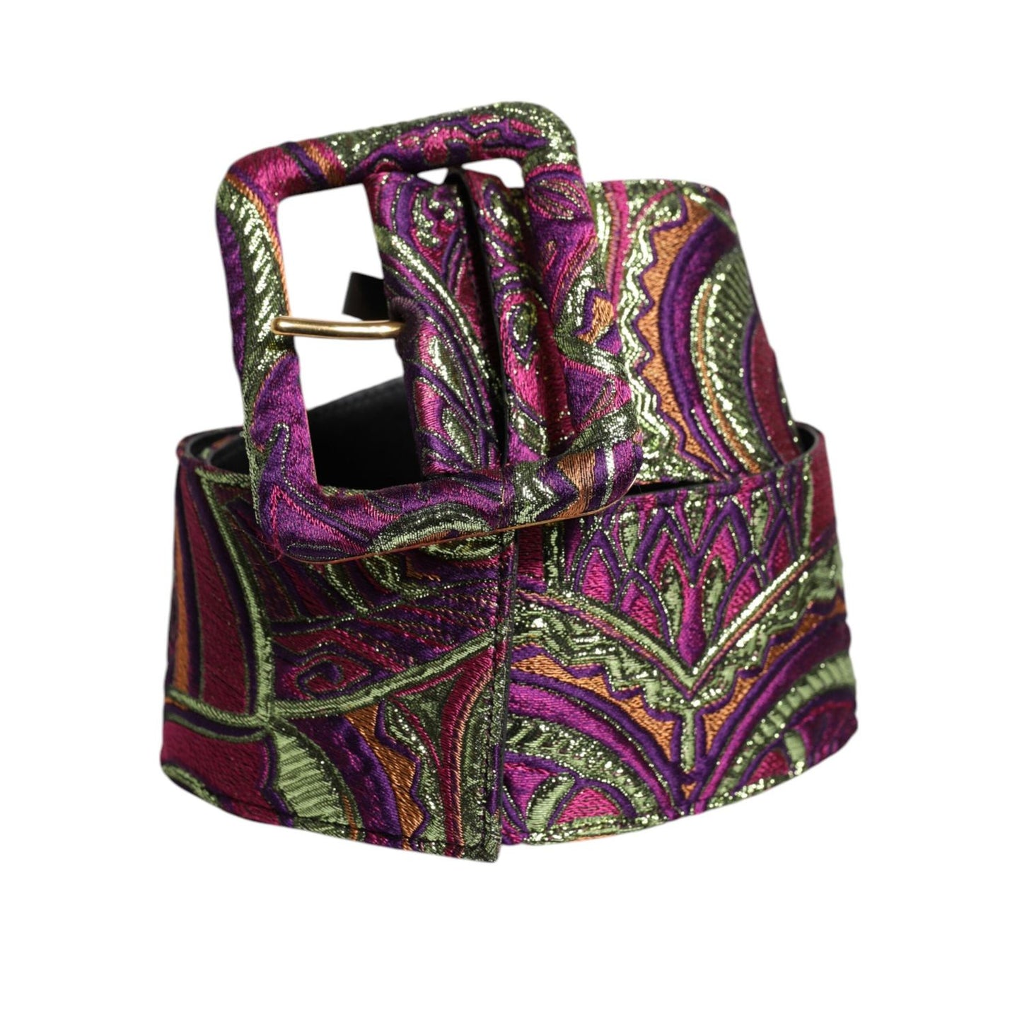Dolce & Gabbana Multicolor Floral Jacquard Wide Waist Belt WMB494-75