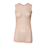 Dolce & Gabbana Beige Nylon Logo Monogram Sleeveless Tank Top TSH878576-2