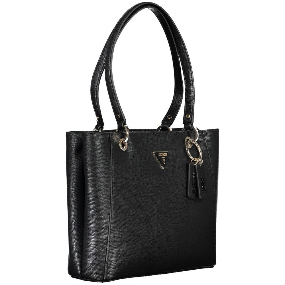 Guess Jeans Black Polyethylene Handbag Guess Jeans Dark Slate Gray