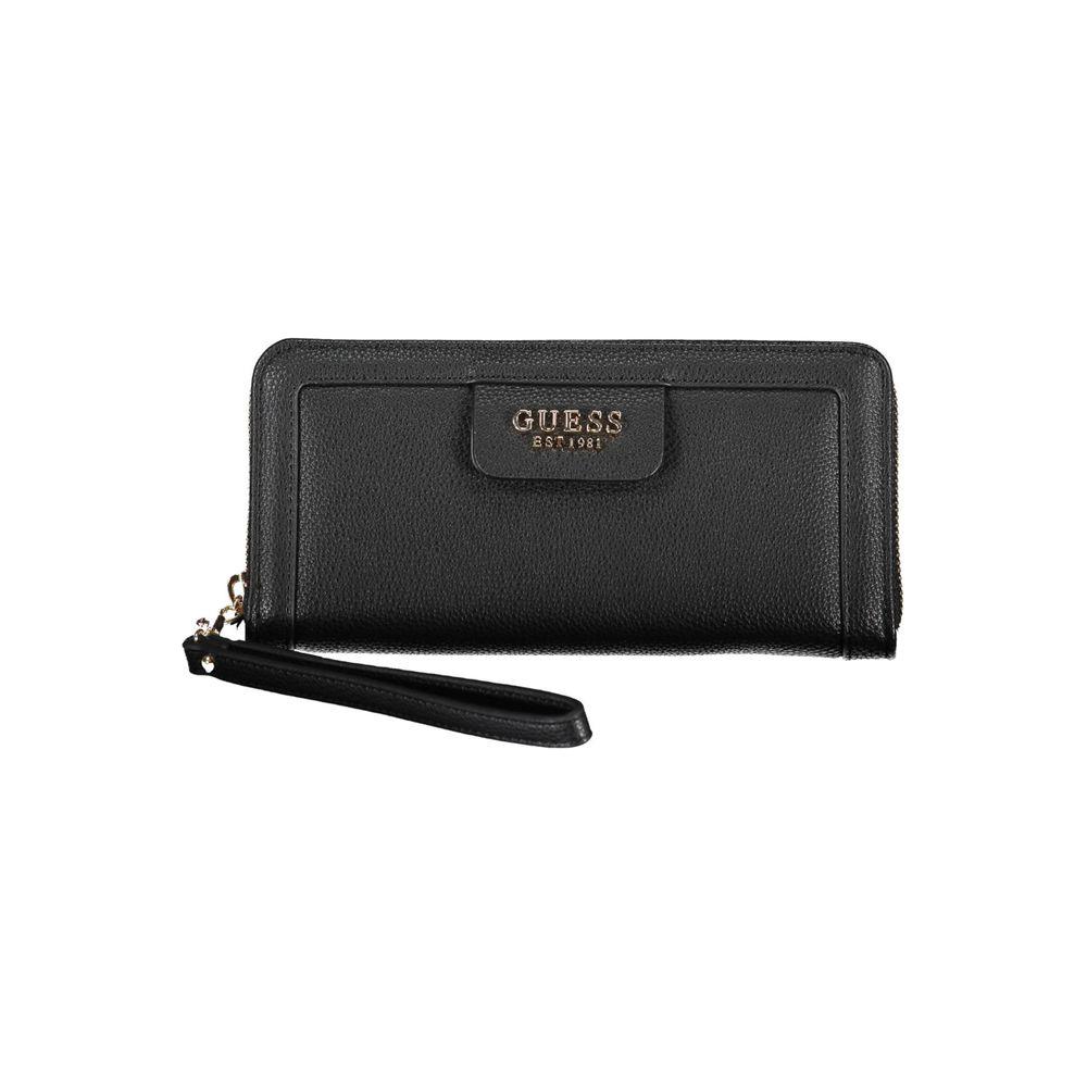 Guess Jeans Black Polyethylene Women Wallet Guess Jeans Dark Slate Gray