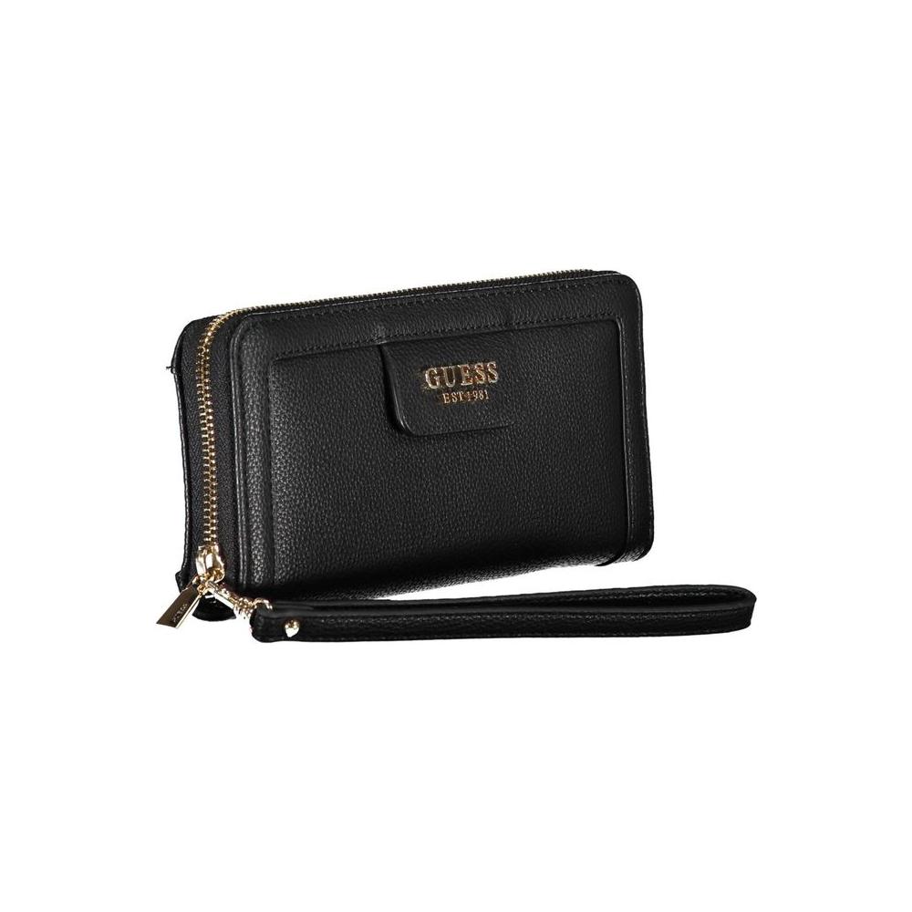 Guess Jeans Black Polyethylene Women Wallet Guess Jeans Dark Slate Gray