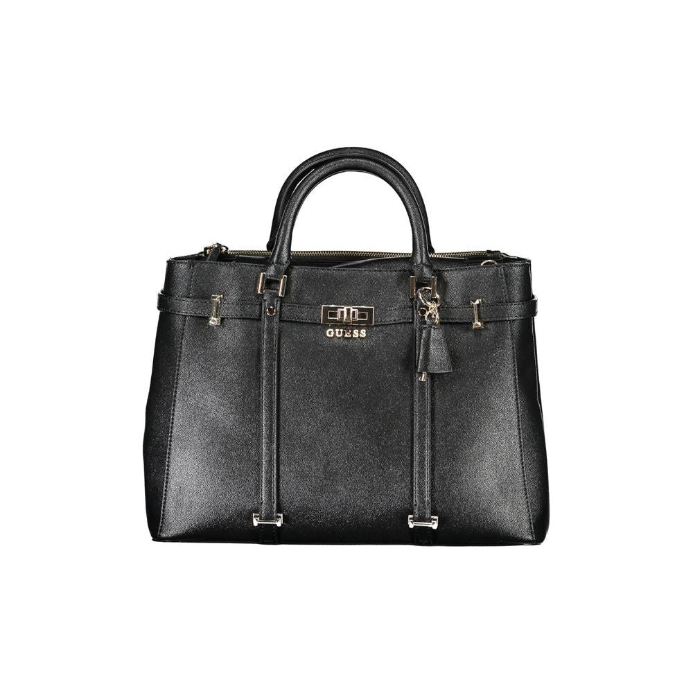 Guess Jeans Black Polyethylene Handbag Guess Jeans Dark Slate Gray