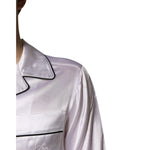 Dolce & Gabbana White Satin Silk Men Pajama Set Sleepwear KOS2290-38