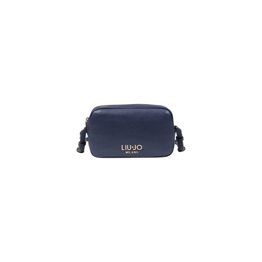 Alt Tag: Liu Jo blue medium handbag for women, spring/summer collection, made of 100% polyurethane, elegant and stylish fashion accessory.