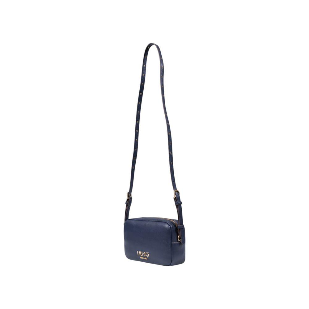 Liu Jo blue medium handbag, polyurethane, spring/summer collection, women's fashion accessory with shoulder strap.
