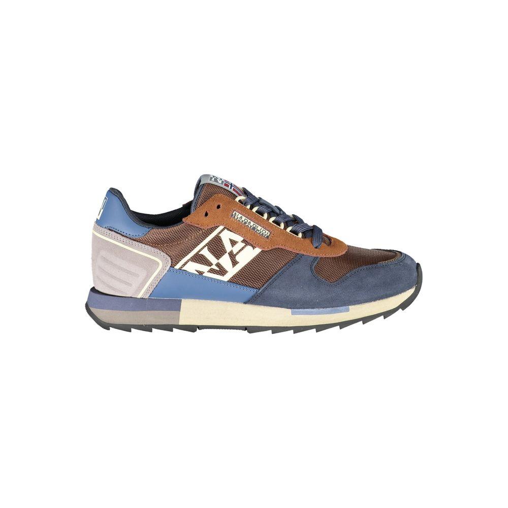 Napapijri contrast lace-up sports sneakers with sleek design and bold print, featuring contrasting laces for versatile styling.